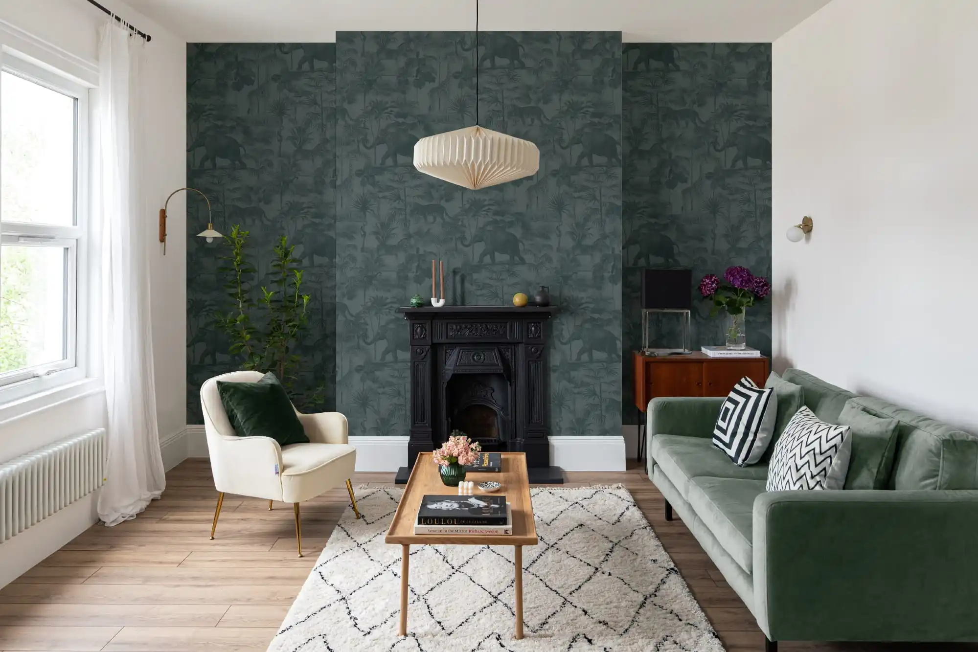 Residential wallpaper installation service in Mechanicsville, Atlanta